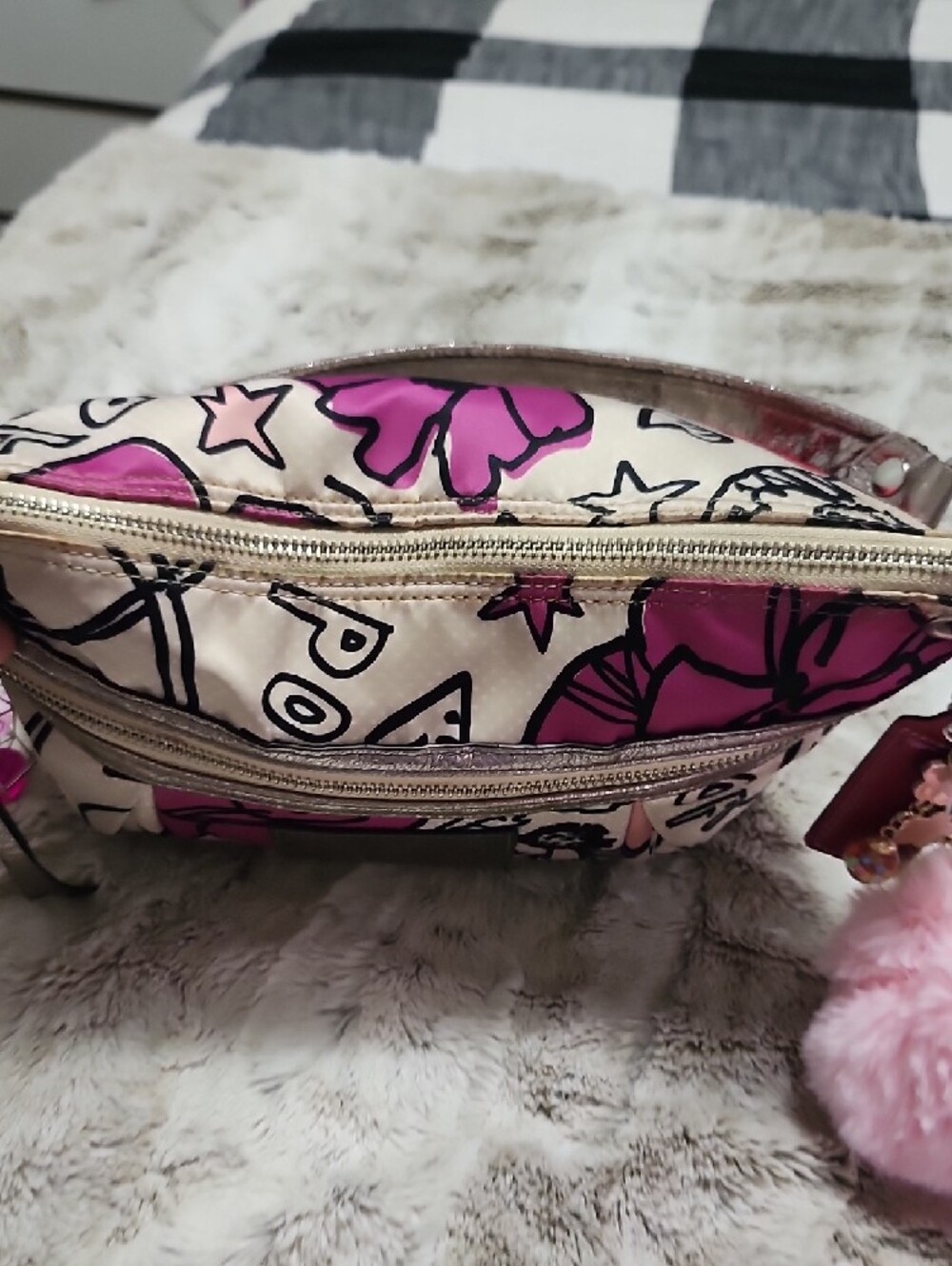 Coach Pink Poppy Floral Graphic Crossbody Bag - Picture 9 of 9